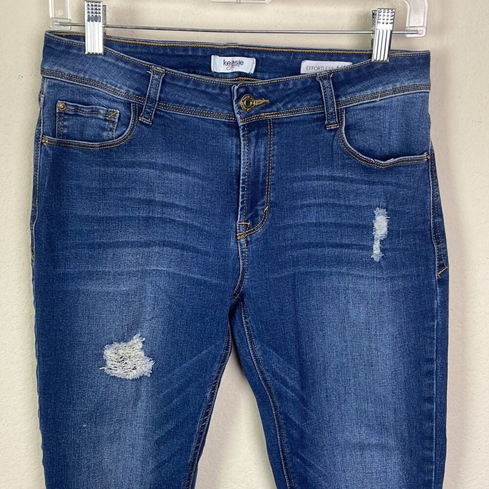 Kensie effortless ankle mid rise distressed jeans women’s 4 - Picture 2 of 13
